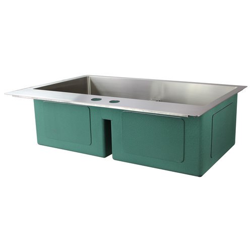 Transolid Diamond 33'' x 22'' Double Basin Dual Mount Kitchen Sink
