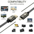 thumbnail image 6 of Chenyang CY Micro HDMI to HDMI 2.1 Ultra-HD UHD 8K 60hz 4K 120hz Cable 48Gbs HDMI Cord for Camera Tablet, 6 of 7
