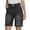 Black, variant on Women's High Waist Denim Bermuda Jeans, Casual Knee-Length Cuffed Pants with Patch Pockets, Stretchy Summer Fashion Trousers