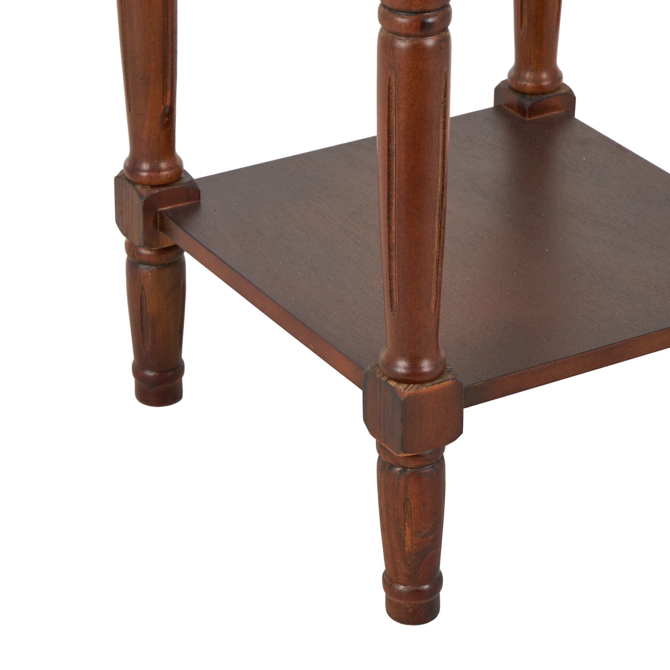 DecMode 16" x 29" Brown Wood 1 Drawer Accent Table, 1-Piece