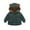 Blackish Green, variant on Ruyang Toddler Sherpa Fleece Jacket Baby Boys Girls Cute Bear Puffer Coat Winter Padded Warm Puffy Down Hooded Outerwear