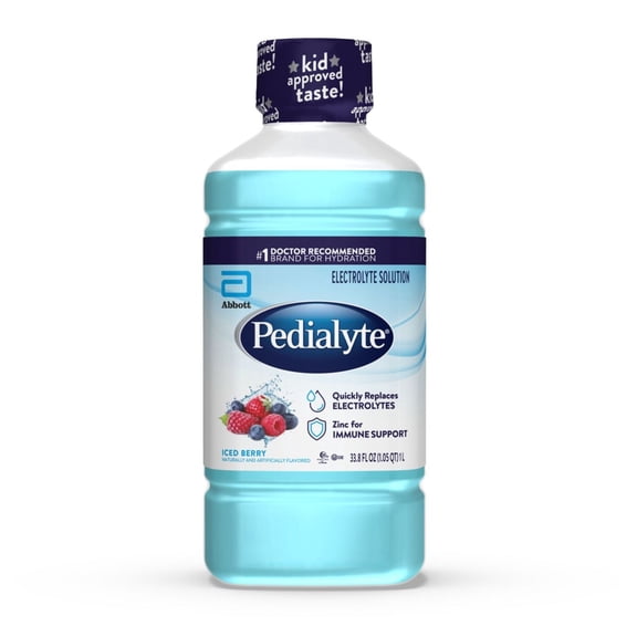 Pedialyte Electrolyte Drink, For Kids & Adults, Iced Berry, 1 Liter