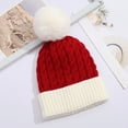 thumbnail image 4 of YUUZONE Daily Beanie Christmas Knit Hat with Cute White Pom Pom Warm Winter Caps, 4 of 12