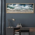 thumbnail image 4 of IDEA4WALL Extra Large Framed Canvas Print Wall Art Ocean's Edge Abstract Textured Waves and Shoreline Artwork Nature Wilderness Antique Retro Fine Art Multicolor for Home Decoration - 60"x20", 4 of 5