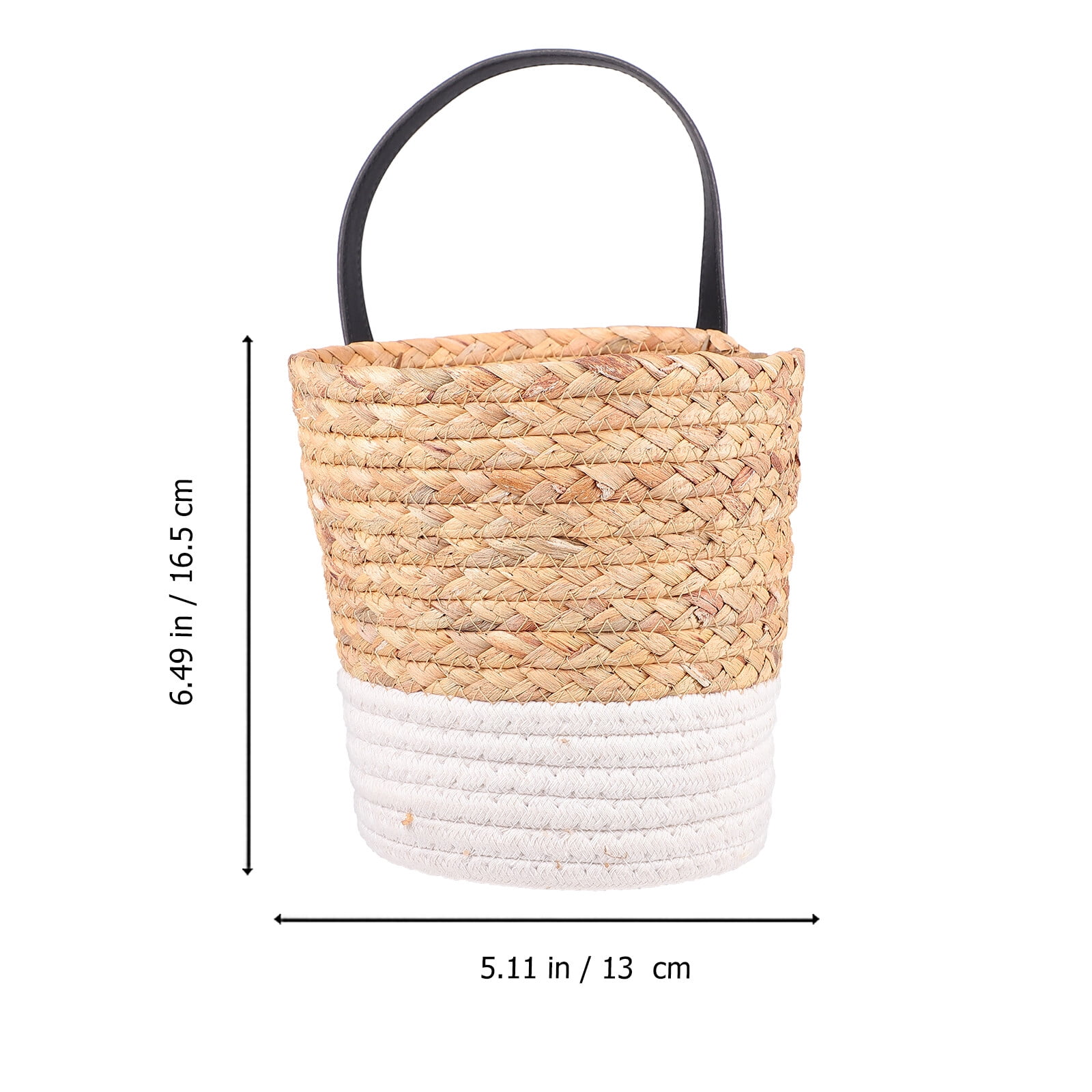 Sea Grass Woven Basket Garden Plant Basket Rustic Weaved Flower Basket