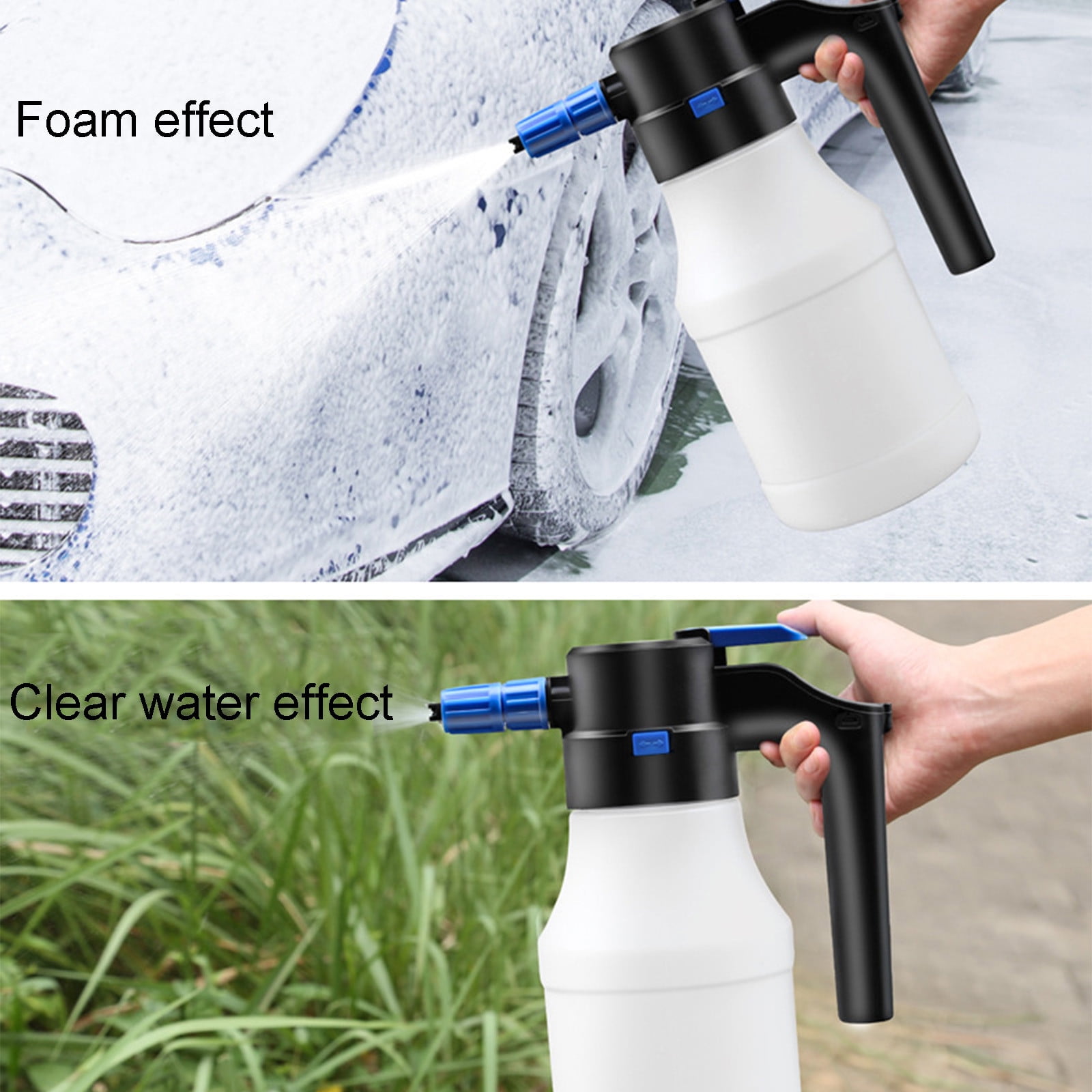 High Pressure Car Washing Foam Spray Pot, 1.5L Portable Garden Watering Bottle, Electric Pressurized Foam Cannon for Vehicle Cleaning, Home & Outdoor Use