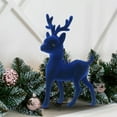 thumbnail image 3 of Miniature Deer Ornament L Model Deer Desktop Decoration Flocking Standing Deer Decorations For Office Home, 3 of 5