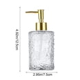 thumbnail image 2 of Textured Pump Liquid Dispenser Bottles, Glass Refillable Lotion Soap Bottles with Leak-Proof Pump, Airtight Seal Durable for Hotel Home Bathroom Shampoo Body Wash,, 2 of 5