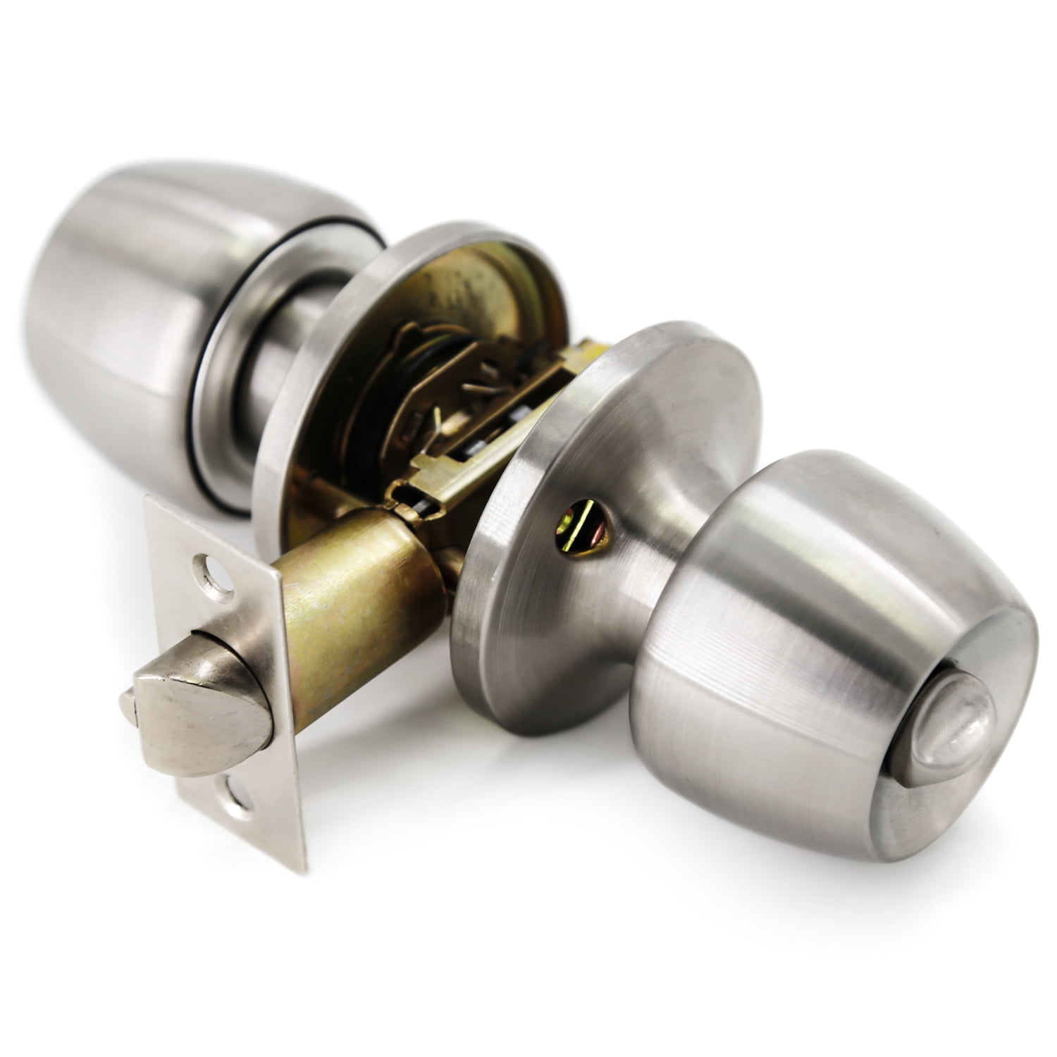 Villar Home Designs Door Knob Versa Satin Nickel Privacy 2 Pack