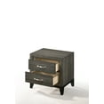 thumbnail image 2 of Xukmct Wood Nightstand with Metal Handle, 2 Drawers Beside Table for Living Room, Bedroom, Gray, 2 of 6