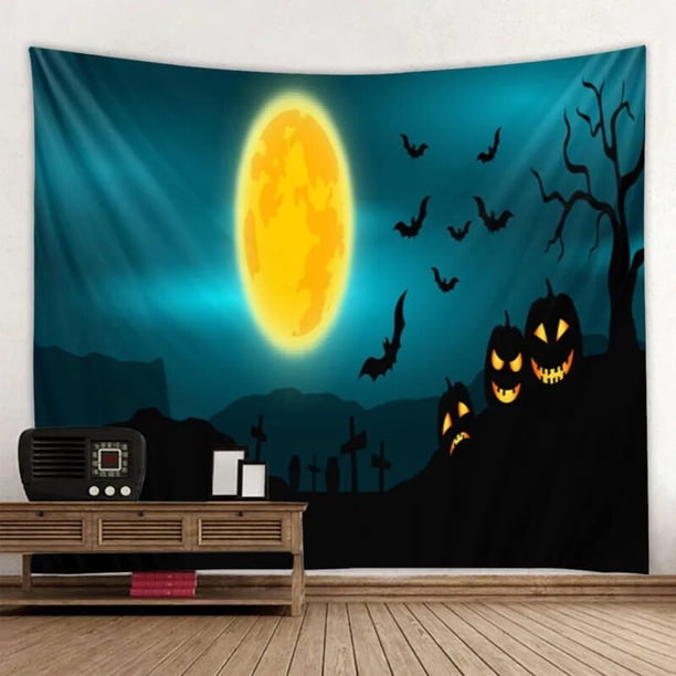 Fondo de decoración de pared de Halloween, tapiz de cubierta de pared de fiesta de Halloween, decoración de Bar en casa, tapiz de decoración del hogar