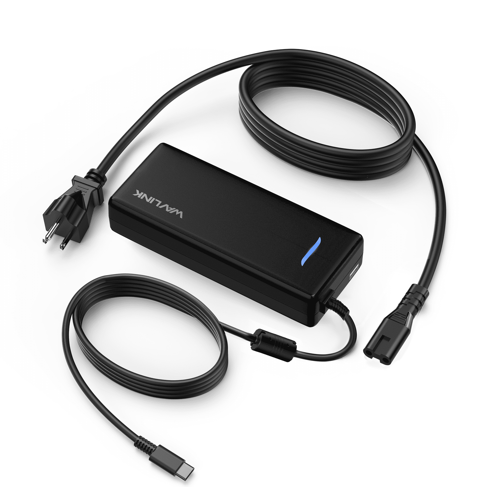 WAVLINK C112W Universal Laptop Charger with USB-C and USB-A Ports, 112W