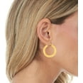thumbnail image 3 of Floreo 10k Yellow Gold 20mm x 4mm High Polish Round Tube Hoop Earrings, 3 of 3