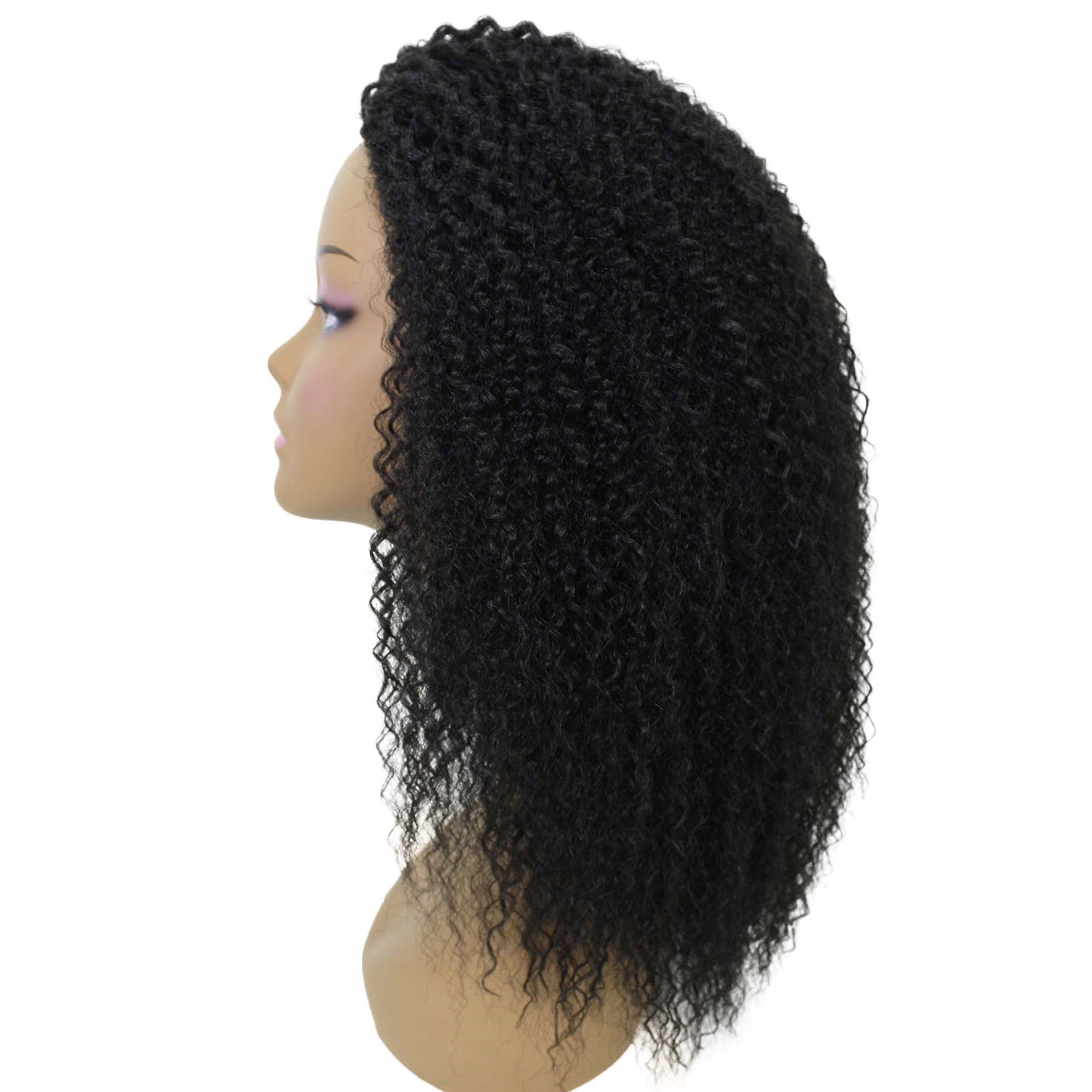 LUXLUXE Rosario Curly Body Waves 20 in Long Half Wig Mix Human Hair and Synthetic Fibers