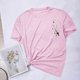 thumbnail image 2 of Tops de Manga Corta de las Mujeres, Cuello Redondo Impreso, Camiseta de Manga Corta para las Mujeres, 2 of 6