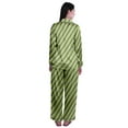 thumbnail image 3 of Moomaya Long Sleeve Shorts Pajama Set For Women Satin Button Pajamas For Women, 3 of 6