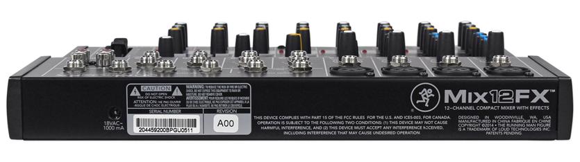 Mackie Mix12FX 12-Ch. Compact Soundboard Mixing Console Mixer For Church/School