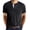 Dark Gray, variant on Lzobxe Mens T-Shirts Short Sleeve Casual Button Placket Chest Pocket,Size S-3XL