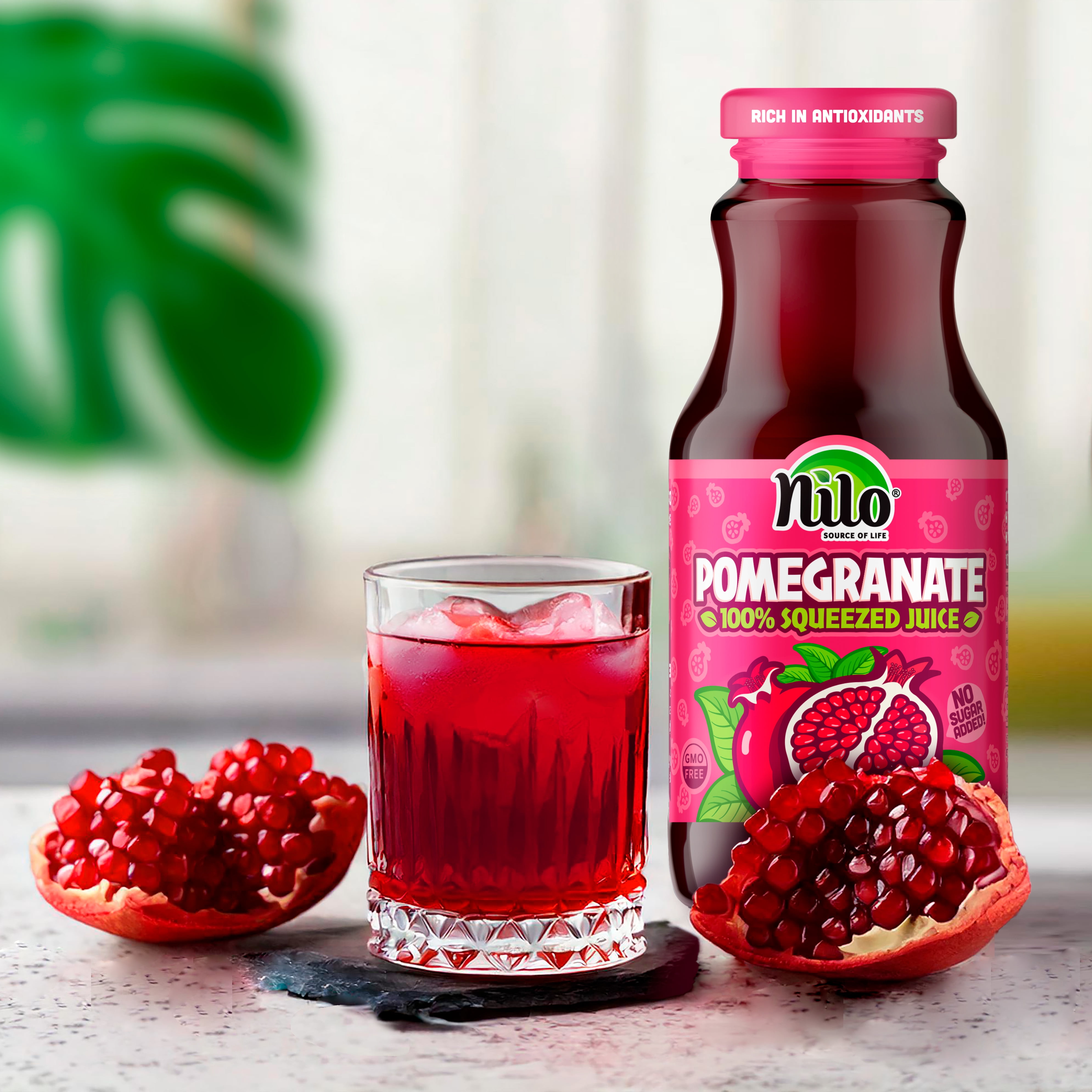 NILO Pomegranate Juice | 100% Squeezed Pomegranate Granada | NO
