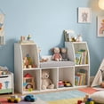 thumbnail image 4 of Costway 40”Kids Bookshelf with Reading Nook, 6 Storage Cubbies & Seat Cushion for Playroom, 4 of 11