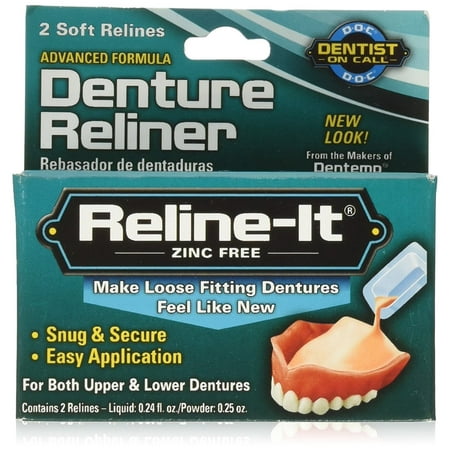 Reline-It Denture Reliner, 2-Count (Best Denture Repair Kit)