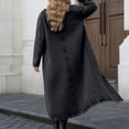 thumbnail image 5 of QHFBli Women's Long Casual Maxi Length Denim Cotton Coat Oversize Button Up Jean Jacket, 5 of 7