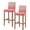 Pink, variant on Sage Green Wooden Grain Bar Stool Covers Set of 6, Farmhouse Vintage Ombre Geometric Stretch Bar Chair Covers with Backs, Removable Pub Counter Height Chair Cover for Kitchen Dining Room Cafe