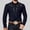 Navy, variant on Men's Western Cowboy Shirts with Embroidered Long Sleeve Casual Button Down Shirt featuring Pockets for Everyday Wear Slim Fit Durable Everyday