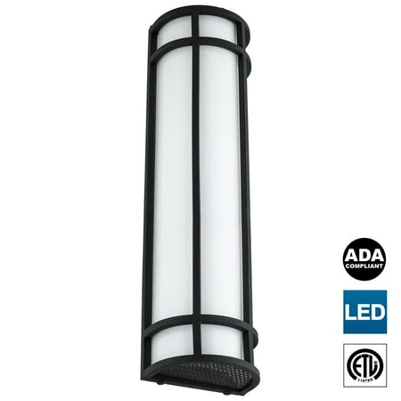 24 Inch Outdoor Wall - Sunlite LED 24 Inch Mission Style Wall Sconce, 23 Watts, Indoor/Outdoor, 3000K Warm White