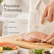 NULAS Knife Set, 17-Piece with Block & Sharpener, Kitchen Knife Set, Dishwasher Safe High Carbon Stainless Steel, Non-Stick Anti-Rust Coating, Beige