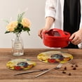 thumbnail image 2 of SKYSONIC Autumn Forest Cat Trivet Pot Holders Pads, Set of 2 Pot Holder Heat Resistant Trivets Cotton Thread Weave Mats Kitchen Table Decor, 2 of 7