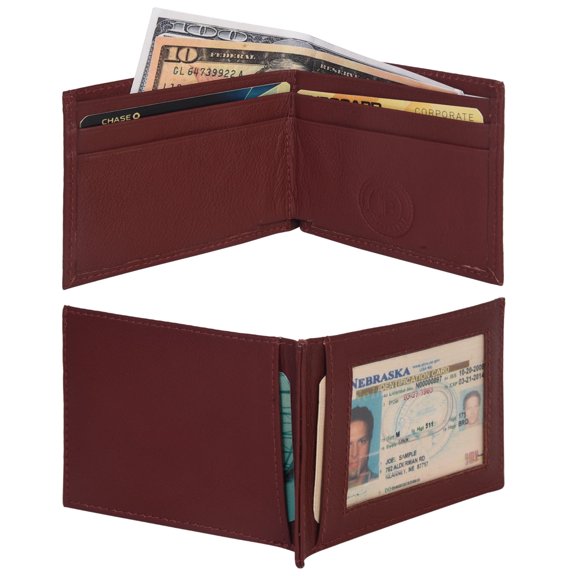 Leatherboss Designer Front Pocket Minimalist Wallet for Men and Women, Brown