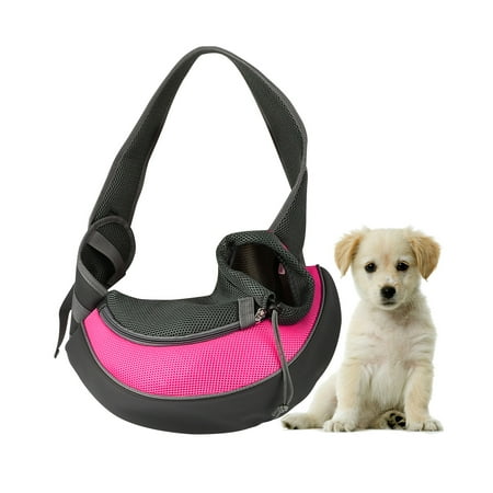 Pet Carrier for Dogs Cats Hand Free Sling Adjustable Padded Strap Tote Bag Breathable Shoulder Bag Carrying Small Dog Cat  Pink