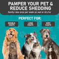 thumbnail image 4 of Maxpower Planet Pet Grooming Brush - Double Sided Shedding, Dematting - Undercoat Rake for Dogs - Dog Grooming Brush - Deshedding Brush for Dogs - Dog Brush, Cat Brush, Reduce Shedding by 95%, Pink, 4 of 17