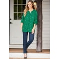thumbnail image 5 of Catherines Women's Plus Size Petite Georgette Buttonfront Tie Sleeve Cafe Blouse, 5 of 6