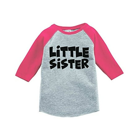 

7 ate 9 Apparel Girl s Little Sister Pink Baseball Tee