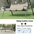thumbnail image 2 of Brrnoo Outdoor/Patio Swing Chair Cushion Waterproof Cover, 3 Seaters Garden Swing Dustproof Cover Replacement 59 x59 x4(Beige), 2 of 11