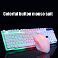 thumbnail image 1 of Lumières Colorées Arc-en-Ciel LED Clavier Rétro-Éclairé, Souris de Jeu Programmable pour PC de Bureau, 1 of 8