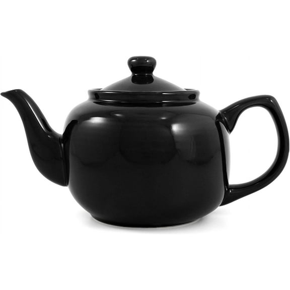 Black Classic 6 Cup Ceramic Teapot