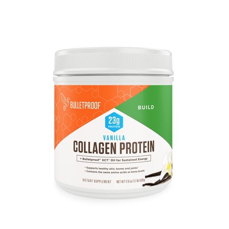 Bulletproof Collagen Peptide Powder, Vanilla hydrolyzed protein, keto-friendly for ketogenic diet, grass-fed, amino
