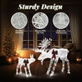 thumbnail image 4 of Sgokeen 2-Piece Moose Family Lighted 3D Christmas Yard Decor Set w/ 200 LED Lights, Stakes, Zip Ties - White, 4 of 7