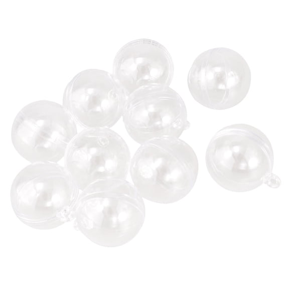 S SERENABLE Pack of 10 Clear Plastic Fillable Ornaments Ball Party Decor Supplies 30 40 50 60mm - 3cm