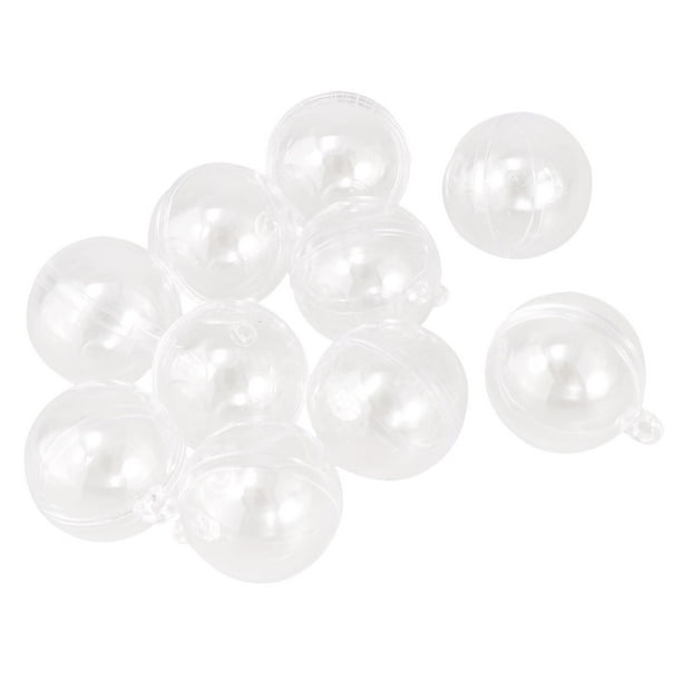 10 bolas de plástico para manualidades, bolas de acrílico, adornos colgantes para árbol de Navidad. 3cm
