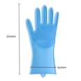 thumbnail image 3 of Premium Silicone Slip Resistant Mitt Set, Soft Flexible Cleaning Sponge Gloves, Kitchen Cooking Mitts, Protect Hands from Kitchen Clean, Bathroom, Bathing, Car Washing, Aqua Pair, Set of 2, 3 of 7