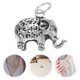 thumbnail image 5 of Collar de collar de forma de elefante Charros de bricolaje joyas que hacen accesorios para aretes pulsera de plata, 5 of 7