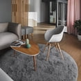 thumbnail image 4 of Gray Fluffy Shag Area Rug,Topboutique Anti-Slip Plush Area Rugs,Soft Round Carpet for Teen's Room,Indoor Cute Carpet for Nursery,Baby Bedroom,4 ft Circle Living Room Mats, 4 of 9