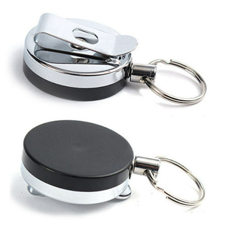 Durable Retractable Key Reel - Recoil Keyring with Clip 80cm Length -  Stationery Wholesale