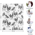 thumbnail image 4 of White Chicken Sketch Pattern Blanket,Comfortable Soft Flannel Throw Blanket,All Season,Warm Lightweight Blankets for Sofa Bed Couch Living Room Chair,30"x40", 4 of 4
