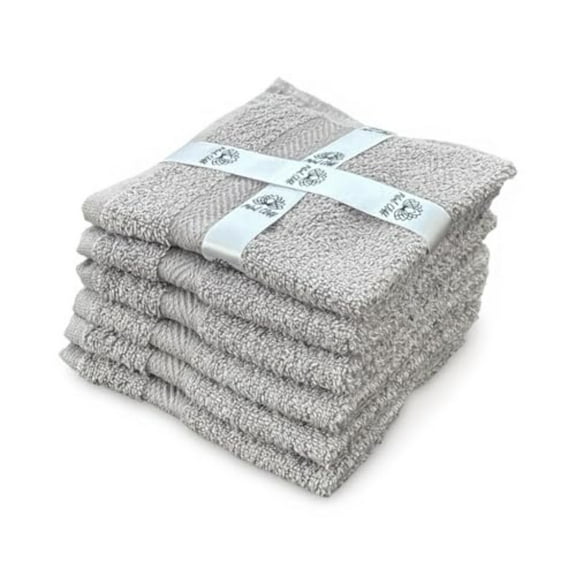 Super Soft 570 GSM Luxury Cotton Face Towel/Washcloths Set of 6, 100% Cotton Zero Twist Ring-Spun Heavyweight, Super Absorbent Wash Cloths – Designed for Exfoliation, Comfort, and Durability.