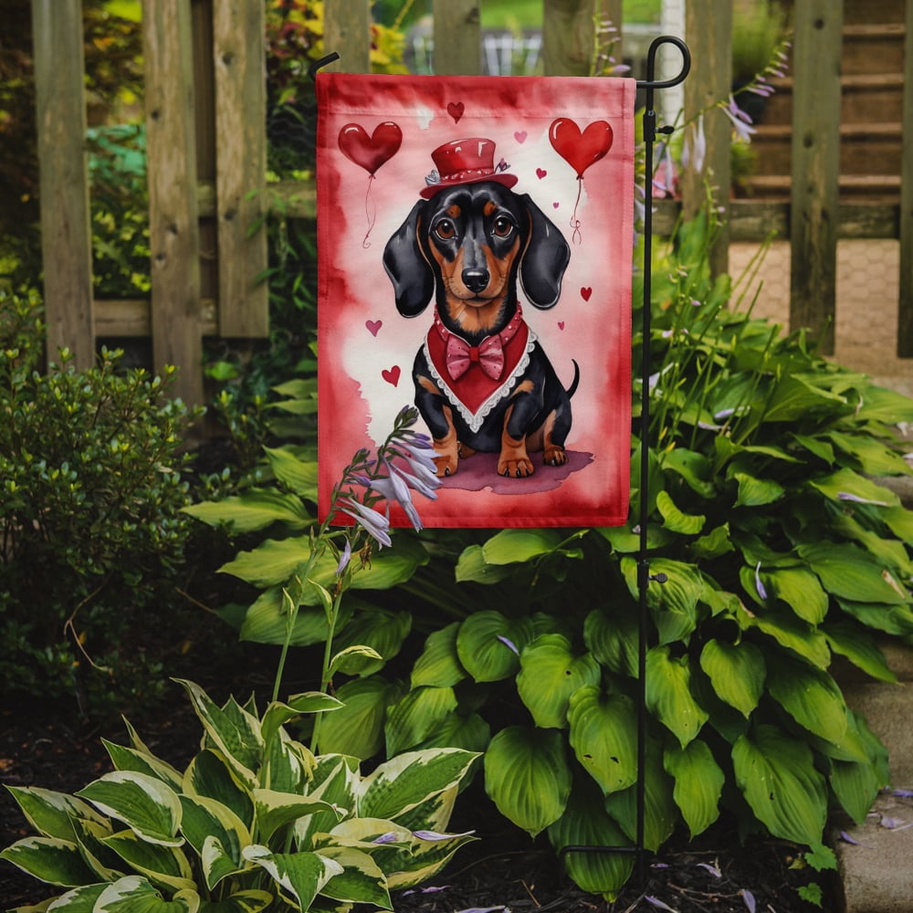 Dachshund My Valentine Garden Flag 11.25 in x 15.5 in